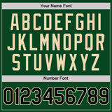 Custom Green Black-Cream Authentic Throwback Basketball Jersey