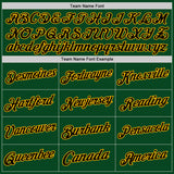 Custom Green Black-Gold Authentic Throwback Basketball Jersey