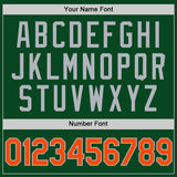 Custom Green Orange-Gray Authentic Throwback Basketball Jersey