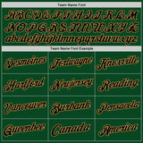 Custom Green Black-Old Gold Authentic Throwback Basketball Jersey