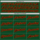 Custom Green Black-Orange Authentic Throwback Basketball Jersey