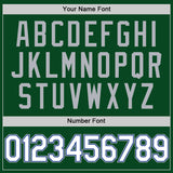 Custom Green White Royal-Gray Authentic Throwback Basketball Jersey