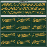Custom Green Old Gold Authentic Baseball Jersey