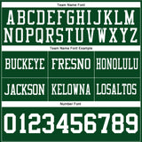 Custom Green White Authentic Football Jersey
