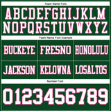 Custom Green White-Pink Authentic Football Jersey
