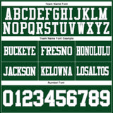 Custom Green White-Gray Authentic Football Jersey