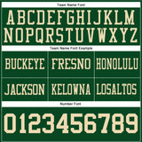 Custom Green Cream Authentic Football Jersey