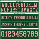 Custom Green Medium Pink Authentic Football Jersey