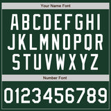 Custom Stitched Green White Baseball Pullover Sweatshirt Hoodie