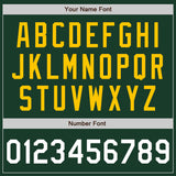 Custom Green White-Yellow Authentic Baseball Jersey