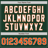 Custom Green Orange-White Authentic Baseball Jersey
