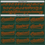 Custom Green Orange Authentic Baseball Jersey