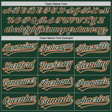 Custom Green White-Orange Authentic Baseball Jersey