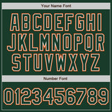 Custom Green White-Orange Authentic Baseball Jersey