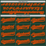 Custom Green Orange Authentic Baseball Jersey