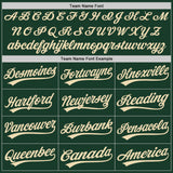 Custom Stitched Green Cream Baseball Pullover Sweatshirt Hoodie