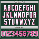 Custom Green Pink-White Authentic Baseball Jersey
