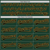 Custom Green Black-Old Gold Authentic Baseball Jersey