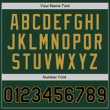 Custom Green Black-Old Gold Authentic Baseball Jersey