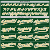 Custom Green Vegas Gold-White Authentic Baseball Jersey