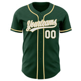 Custom Green White-Vegas Gold Authentic Baseball Jersey