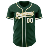 Custom Green White-Vegas Gold Authentic Baseball Jersey