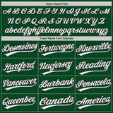 Custom Green White-Black Authentic Baseball Jersey