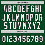 Custom Green White-Black Authentic Baseball Jersey