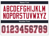Custom Navy Red-White Drift Fashion Football Jersey