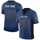 Custom Royal Black-White Drift Fashion Football Jersey