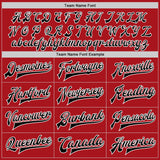 Custom Red Black-White Bomber Full-Snap Varsity Letterman Jacket