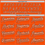 Custom Orange White-Black Bomber Full-Snap Varsity Letterman Jacket