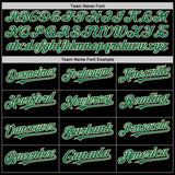 Custom Black Kelly Green-Cream Bomber Full-Snap Varsity Letterman Hoodie Jacket