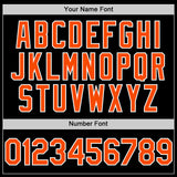 Custom Black Orange-White Bomber Full-Snap Varsity Letterman Hoodie Jacket