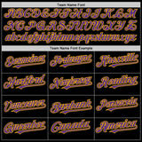 Custom Black Purple-Gold Bomber Full-Snap Varsity Letterman Hoodie Jacket