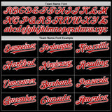 Custom Black Red-White Bomber Full-Snap Varsity Letterman Hoodie Jacket
