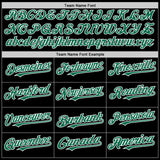 Custom Black Kelly Green-White Bomber Full-Snap Varsity Letterman Hoodie Jacket