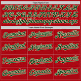 Custom Red Green-Cream Bomber Full-Snap Varsity Letterman Hoodie Jacket