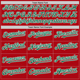 Custom Red Kelly Green-White Bomber Full-Snap Varsity Letterman Two Tone Hoodie Jacket