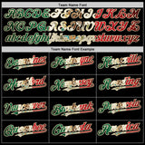 Custom Black Vintage Mexican Flag-Cream Bomber Full-Snap Varsity Letterman Lapel Collar Byron Jacket