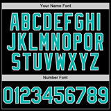 Custom Black Aqua-White Bomber Full-Snap Varsity Letterman Lapel Collar Byron Jacket