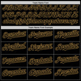 Custom Black Old Gold Bomber Full-Snap Varsity Letterman Lapel Collar Byron Jacket