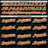 Custom Black Texas Orange-White Bomber Full-Snap Varsity Letterman Two Tone Lapel Collar Byron Jacket