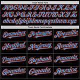 Custom Black Light Blue-Orange Bomber Full-Snap Varsity Letterman Two Tone Lapel Collar Byron Jacket