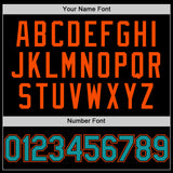 Custom Black Teal-Orange Bomber Full-Snap Varsity Letterman Two Tone Lapel Collar Byron Jacket
