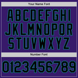 Custom Purple Black Cream-Teal Bomber Full-Snap Varsity Letterman Two Tone Hoodie Jacket