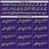 Custom Purple Gray-Black Bomber Full-Snap Varsity Letterman Two Tone Hoodie Jacket