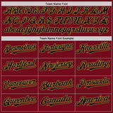 Custom Crimson Black-Old Gold Bomber Full-Snap Varsity Letterman Hoodie Jacket