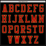 Custom Black Red-Old Gold Bomber Varsity Letterman Zipper Jacket