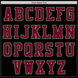Custom Black Maroon-Cream Bomber Varsity Letterman Zipper Jacket
